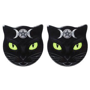 Alchemy Gothic Triple Moon Ceramic Coasters PAIR
